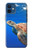 W3898 Sea Turtle Hülle Schutzhülle Taschen und Leder Flip für iPhone 12 mini