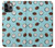 W3860 Coconut Dot Pattern Hülle Schutzhülle Taschen und Leder Flip für iPhone 11 Pro