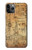 W3868 Aircraft Blueprint Old Paper Hülle Schutzhülle Taschen und Leder Flip für iPhone 11 Pro