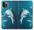 W3878 Dolphin Hülle Schutzhülle Taschen und Leder Flip für iPhone 11 Pro