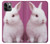 W3870 Cute Baby Bunny Hülle Schutzhülle Taschen und Leder Flip für iPhone 11 Pro Max