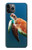 W3899 Sea Turtle Hülle Schutzhülle Taschen und Leder Flip für iPhone 11 Pro Max