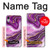 W3896 Purple Marble Gold Streaks Hülle Schutzhülle Taschen und Leder Flip für iPhone XR