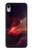 W3897 Red Nebula Space Hülle Schutzhülle Taschen und Leder Flip für iPhone XR