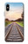 W3866 Railway Straight Train Track Hülle Schutzhülle Taschen und Leder Flip für iPhone X, iPhone XS