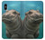 W3871 Cute Baby Hippo Hippopotamus Hülle Schutzhülle Taschen und Leder Flip für iPhone X, iPhone XS