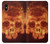 W3881 Fire Skull Hülle Schutzhülle Taschen und Leder Flip für iPhone X, iPhone XS