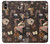 W3877 Dark Academia Hülle Schutzhülle Taschen und Leder Flip für iPhone XS Max