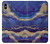 W3906 Navy Blue Purple Marble Hülle Schutzhülle Taschen und Leder Flip für iPhone XS Max