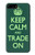 W3862 Keep Calm and Trade On Hülle Schutzhülle Taschen und Leder Flip für iPhone 7 Plus, iPhone 8 Plus