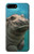 W3871 Cute Baby Hippo Hippopotamus Hülle Schutzhülle Taschen und Leder Flip für iPhone 7 Plus, iPhone 8 Plus