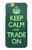 W3862 Keep Calm and Trade On Hülle Schutzhülle Taschen und Leder Flip für iPhone 6 6S