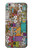 W3879 Retro Music Doodle Hülle Schutzhülle Taschen und Leder Flip für iPhone 6 6S