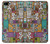 W3879 Retro Music Doodle Hülle Schutzhülle Taschen und Leder Flip für iPhone 5 5S SE