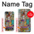 W3879 Retro Music Doodle Hülle Schutzhülle Taschen und Leder Flip für iPhone 5 5S SE