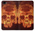 W3881 Fire Skull Hülle Schutzhülle Taschen und Leder Flip für iPhone 5 5S SE