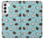 W3860 Coconut Dot Pattern Hülle Schutzhülle Taschen und Leder Flip für Samsung Galaxy S22