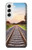 W3866 Railway Straight Train Track Hülle Schutzhülle Taschen und Leder Flip für Samsung Galaxy S22