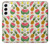 W3883 Fruit Pattern Hülle Schutzhülle Taschen und Leder Flip für Samsung Galaxy S22