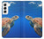 W3898 Sea Turtle Hülle Schutzhülle Taschen und Leder Flip für Samsung Galaxy S22