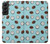 W3860 Coconut Dot Pattern Hülle Schutzhülle Taschen und Leder Flip für Samsung Galaxy S22 Plus