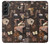 W3877 Dark Academia Hülle Schutzhülle Taschen und Leder Flip für Samsung Galaxy S22 Plus