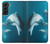 W3878 Dolphin Hülle Schutzhülle Taschen und Leder Flip für Samsung Galaxy S22 Plus