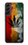 W3890 Reggae Rasta Flag Smoke Hülle Schutzhülle Taschen und Leder Flip für Samsung Galaxy S22 Plus