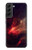 W3897 Red Nebula Space Hülle Schutzhülle Taschen und Leder Flip für Samsung Galaxy S22 Plus