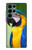 W3888 Macaw Face Bird Hülle Schutzhülle Taschen und Leder Flip für Samsung Galaxy S22 Ultra