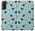W3860 Coconut Dot Pattern Hülle Schutzhülle Taschen und Leder Flip für Samsung Galaxy S21 Plus 5G, Galaxy S21+ 5G