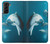 W3878 Dolphin Hülle Schutzhülle Taschen und Leder Flip für Samsung Galaxy S21 Plus 5G, Galaxy S21+ 5G