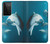 W3878 Dolphin Hülle Schutzhülle Taschen und Leder Flip für Samsung Galaxy S21 Ultra 5G
