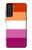 W3887 Lesbian Pride Flag Hülle Schutzhülle Taschen und Leder Flip für Samsung Galaxy S21 FE 5G