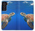 W3898 Sea Turtle Hülle Schutzhülle Taschen und Leder Flip für Samsung Galaxy S21 FE 5G