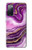 W3896 Purple Marble Gold Streaks Hülle Schutzhülle Taschen und Leder Flip für Samsung Galaxy S20 FE