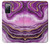 W3896 Purple Marble Gold Streaks Hülle Schutzhülle Taschen und Leder Flip für Samsung Galaxy S20 FE
