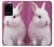 W3870 Cute Baby Bunny Hülle Schutzhülle Taschen und Leder Flip für Samsung Galaxy S20 Plus, Galaxy S20+