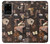 W3877 Dark Academia Hülle Schutzhülle Taschen und Leder Flip für Samsung Galaxy S20 Plus, Galaxy S20+