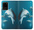 W3878 Dolphin Hülle Schutzhülle Taschen und Leder Flip für Samsung Galaxy S20 Plus, Galaxy S20+