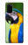 W3888 Macaw Face Bird Hülle Schutzhülle Taschen und Leder Flip für Samsung Galaxy S20 Plus, Galaxy S20+