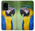 W3888 Macaw Face Bird Hülle Schutzhülle Taschen und Leder Flip für Samsung Galaxy S20 Plus, Galaxy S20+