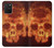 W3881 Fire Skull Hülle Schutzhülle Taschen und Leder Flip für Samsung Galaxy S10 Lite