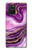 W3896 Purple Marble Gold Streaks Hülle Schutzhülle Taschen und Leder Flip für Samsung Galaxy S10 Lite