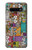 W3879 Retro Music Doodle Hülle Schutzhülle Taschen und Leder Flip für Samsung Galaxy S10