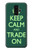 W3862 Keep Calm and Trade On Hülle Schutzhülle Taschen und Leder Flip für Samsung Galaxy S9 Plus