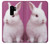 W3870 Cute Baby Bunny Hülle Schutzhülle Taschen und Leder Flip für Samsung Galaxy S9 Plus