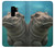 W3871 Cute Baby Hippo Hippopotamus Hülle Schutzhülle Taschen und Leder Flip für Samsung Galaxy S9 Plus