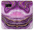 W3896 Purple Marble Gold Streaks Hülle Schutzhülle Taschen und Leder Flip für Samsung Galaxy S8 Plus