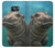 W3871 Cute Baby Hippo Hippopotamus Hülle Schutzhülle Taschen und Leder Flip für Samsung Galaxy S7 Edge